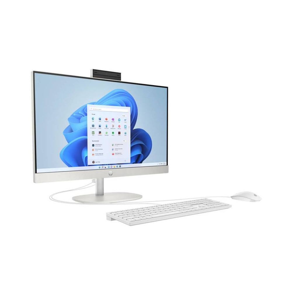 PC de Bureau All In One  HP AI 24-cr2023nk / Ultra 5 225U / 8 Go DDR5 / 512 Go SSD / Blanc