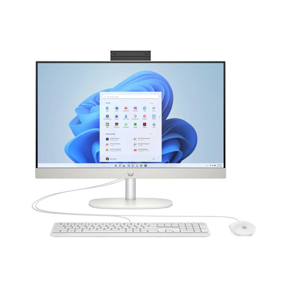 PC de Bureau All In One  HP AI 24-cr2023nk / Ultra 5 225U / 8 Go DDR5 / 512 Go SSD / Blanc