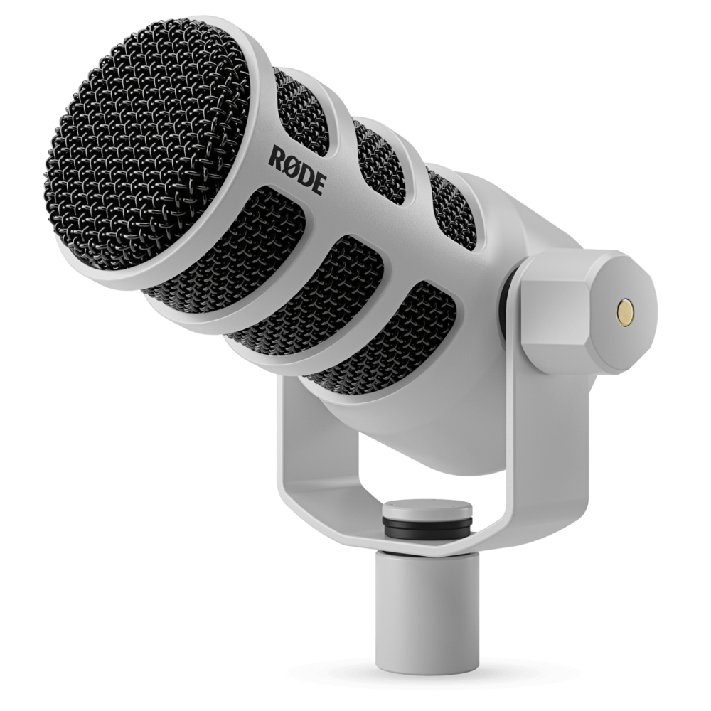 Microphone RODE dynamique polyvalent de diffusion Avec connectivité XLR et USB / Blanc