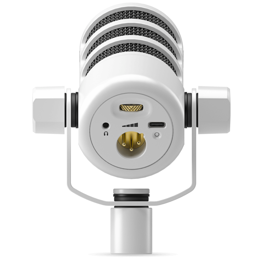 Microphone RODE dynamique polyvalent de diffusion Avec connectivité XLR et USB / Blanc
