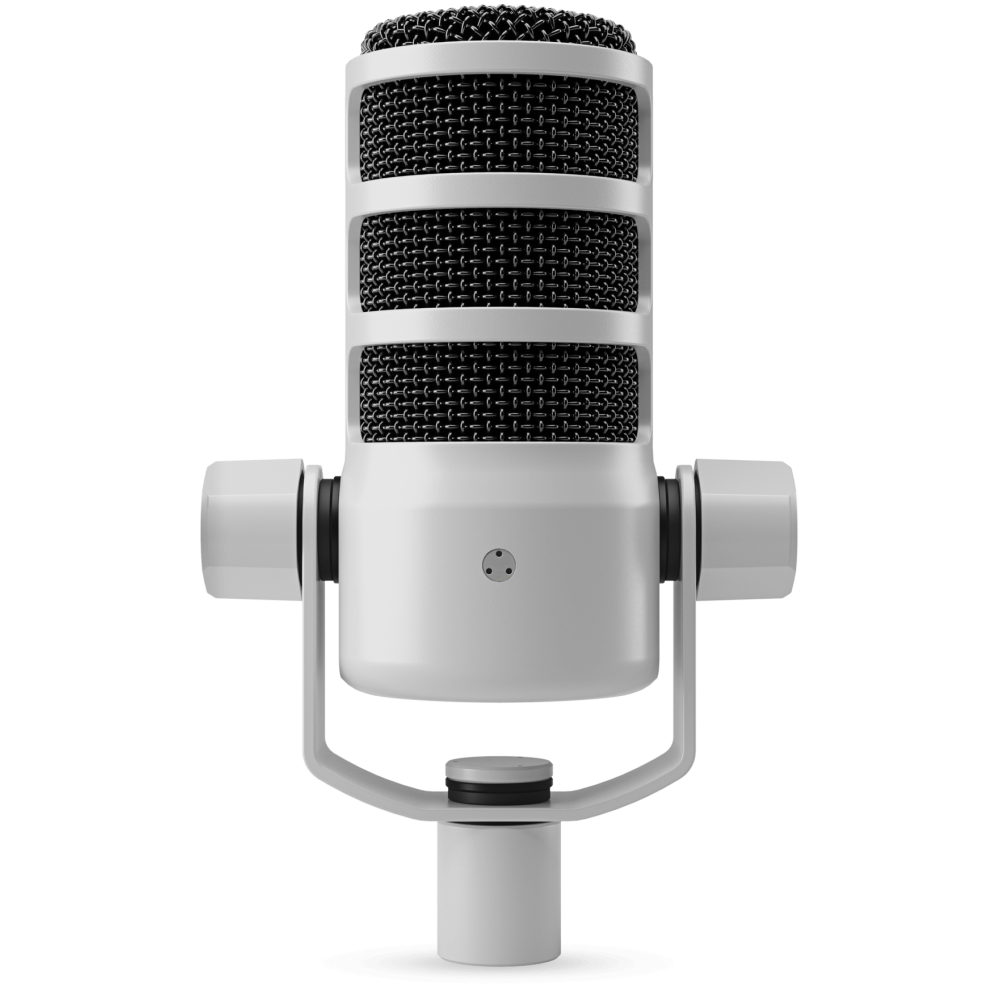 Microphone RODE dynamique polyvalent de diffusion Avec connectivité XLR et USB / Blanc