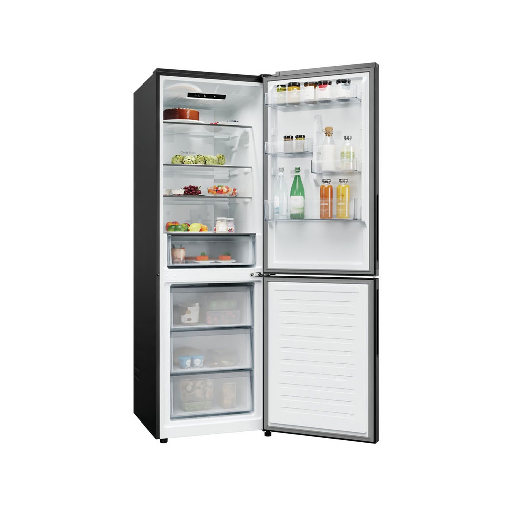 Réfrigérateur combiné CANDY 355 Litres No Frost / CNCQ2T618EBMA / Noir