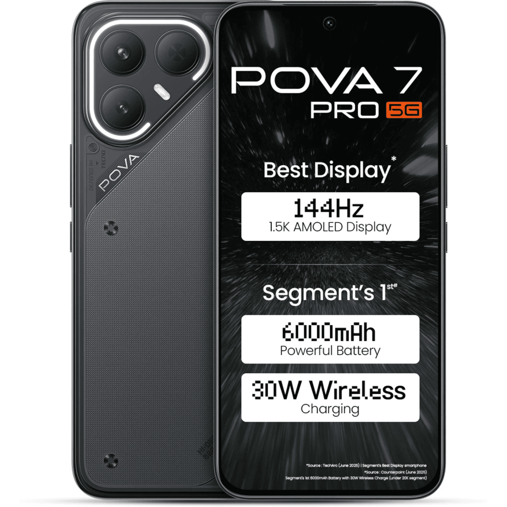 Smartphone TECNO POVA 7 PRO 5G / 16GO / 256GO / Noir