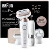 EPILATEUR BRAUN SILK EPIL9 WET & DRY / SES9-360-3D / Blanc et GOLD