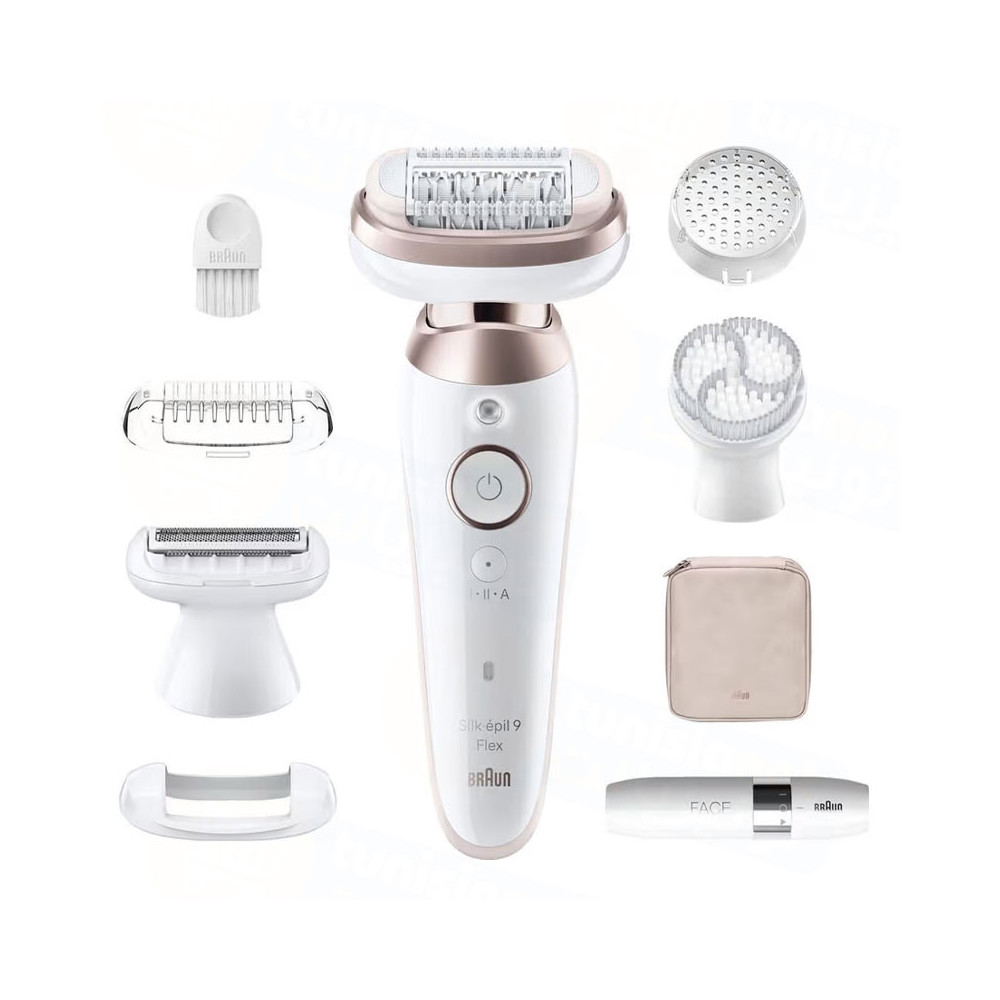 EPILATEUR BRAUN SILK EPIL9 WET & DRY / SES9-360-3D / Blanc et GOLD