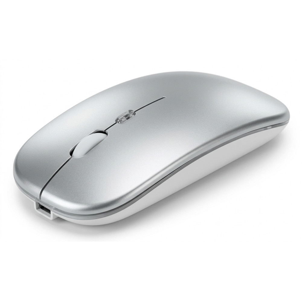 Souris sans fil ultra slim avec Bluetooth / rechargeable / Silver