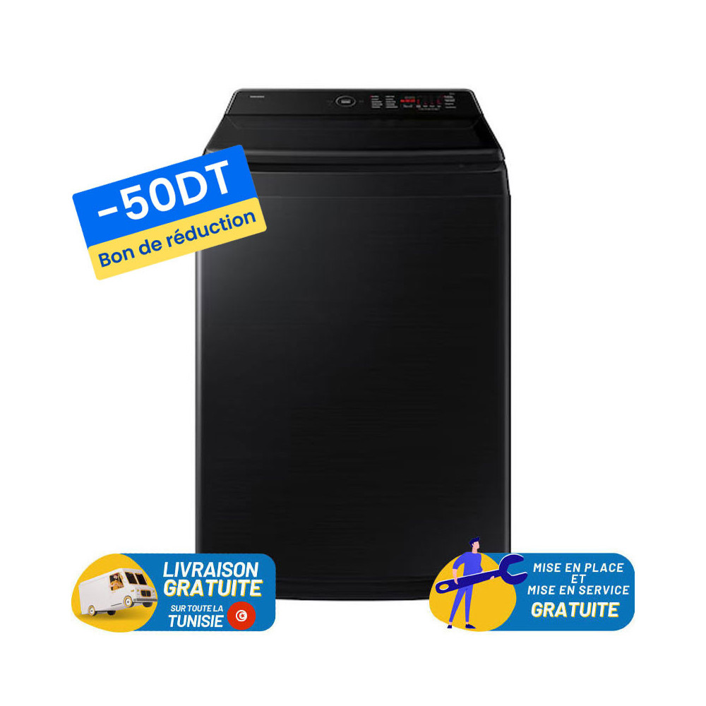 Machine à Laver Samsung 19Kg Smart INVERTER Noir / WA80F19S8B