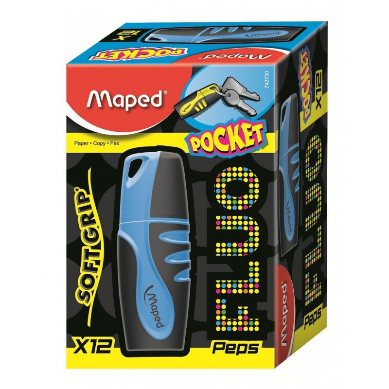 Surligneur Maped Fluo Peps Mini / Bleu