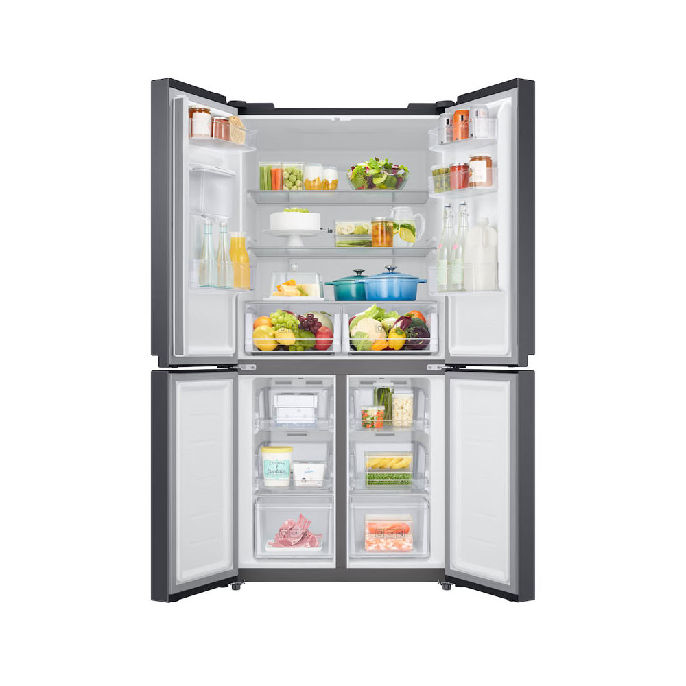 Réfrigérateur Side By Side SAMSUNG/ 4 Portes / 466 Litres No Frost / RF48A4010B4LV / Dark INOX avec Afficheur et Distributeur d'eau