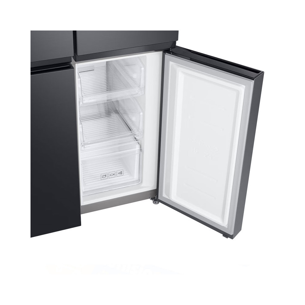 Réfrigérateur Side By Side SAMSUNG/ 4 Portes / 466 Litres No Frost / RF48A4010B4LV / Dark INOX avec Afficheur et Distributeur d'eau