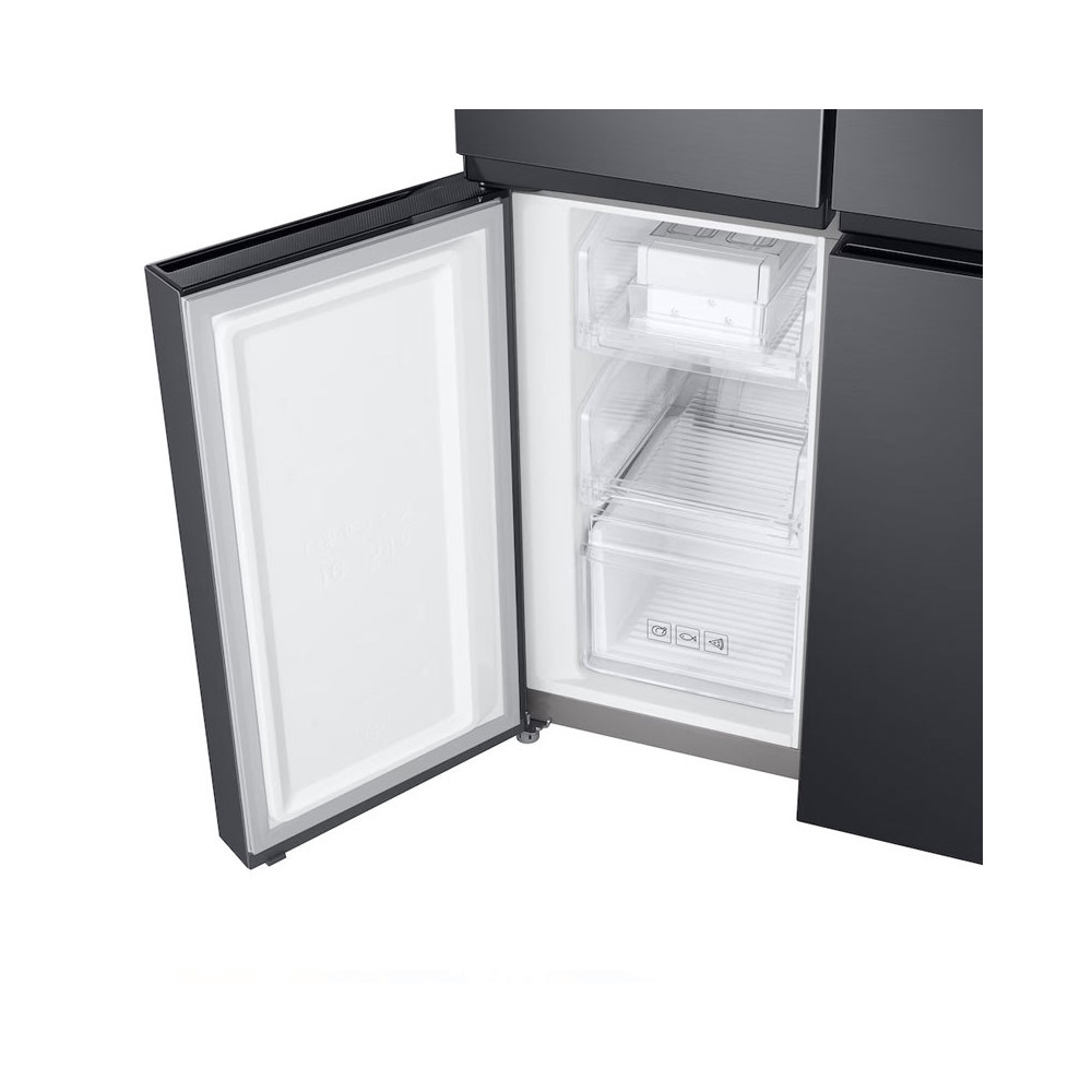 Réfrigérateur Side By Side SAMSUNG/ 4 Portes / 466 Litres No Frost / RF48A4010B4LV / Dark INOX avec Afficheur et Distributeur d'eau