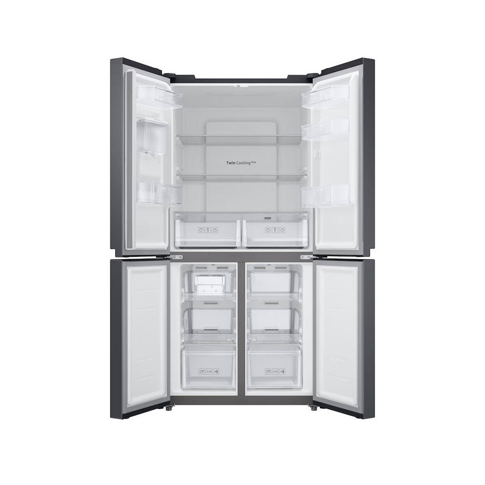 Réfrigérateur Side By Side SAMSUNG/ 4 Portes / 466 Litres No Frost / RF48A4010B4LV / Dark INOX avec Afficheur et Distributeur d'eau