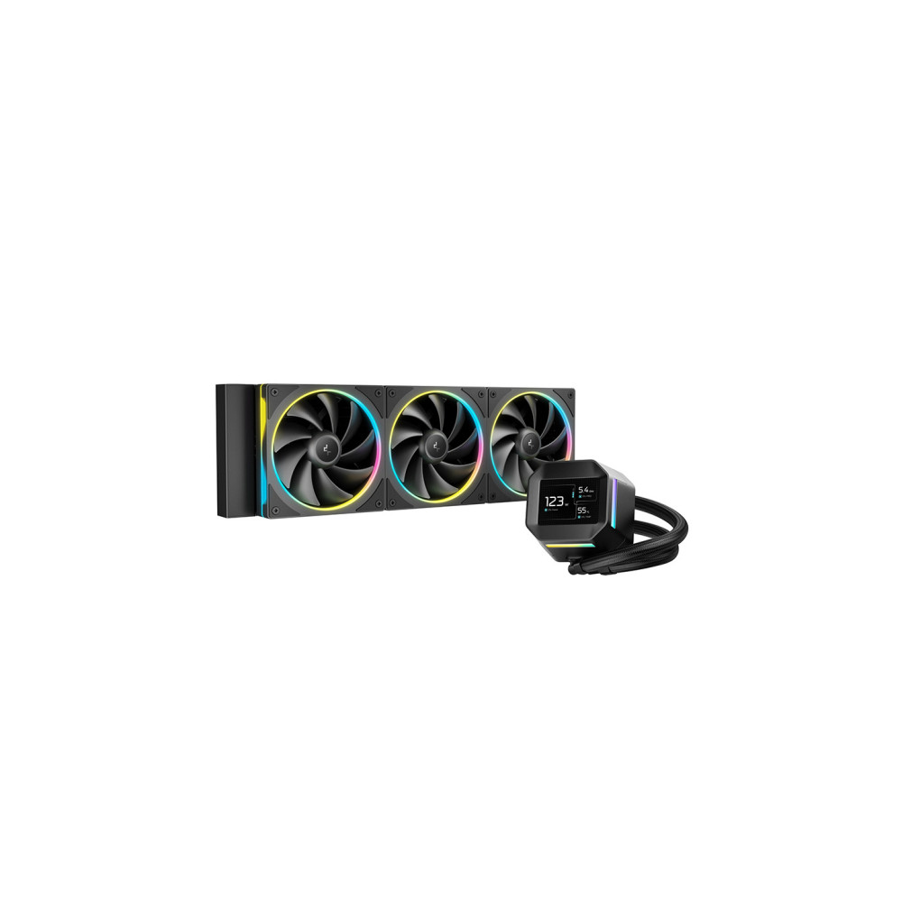 Refroidisseur De Processeur DeepCool LM360 / IPS Display / 360 mm / ARGB / LGA1851 / AM5 / Noir