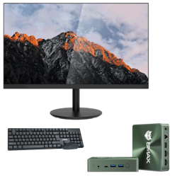 Mini Pc de bureau BMAX B6 TURBO / i5-8257U / 16 Go / 512 Go SSD / Windows 11 / Vert Avec Écran DAHUA 24" Full HD VA / 100 Hz