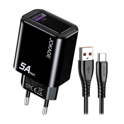 Chargeur JOKADE 141 Avec Câble Type C / 5A / Noir