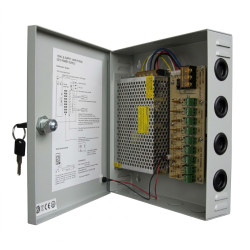 Boite d'alimentation pour Caméra de surveillance 18CH / 12V / 10A/ Avec Case