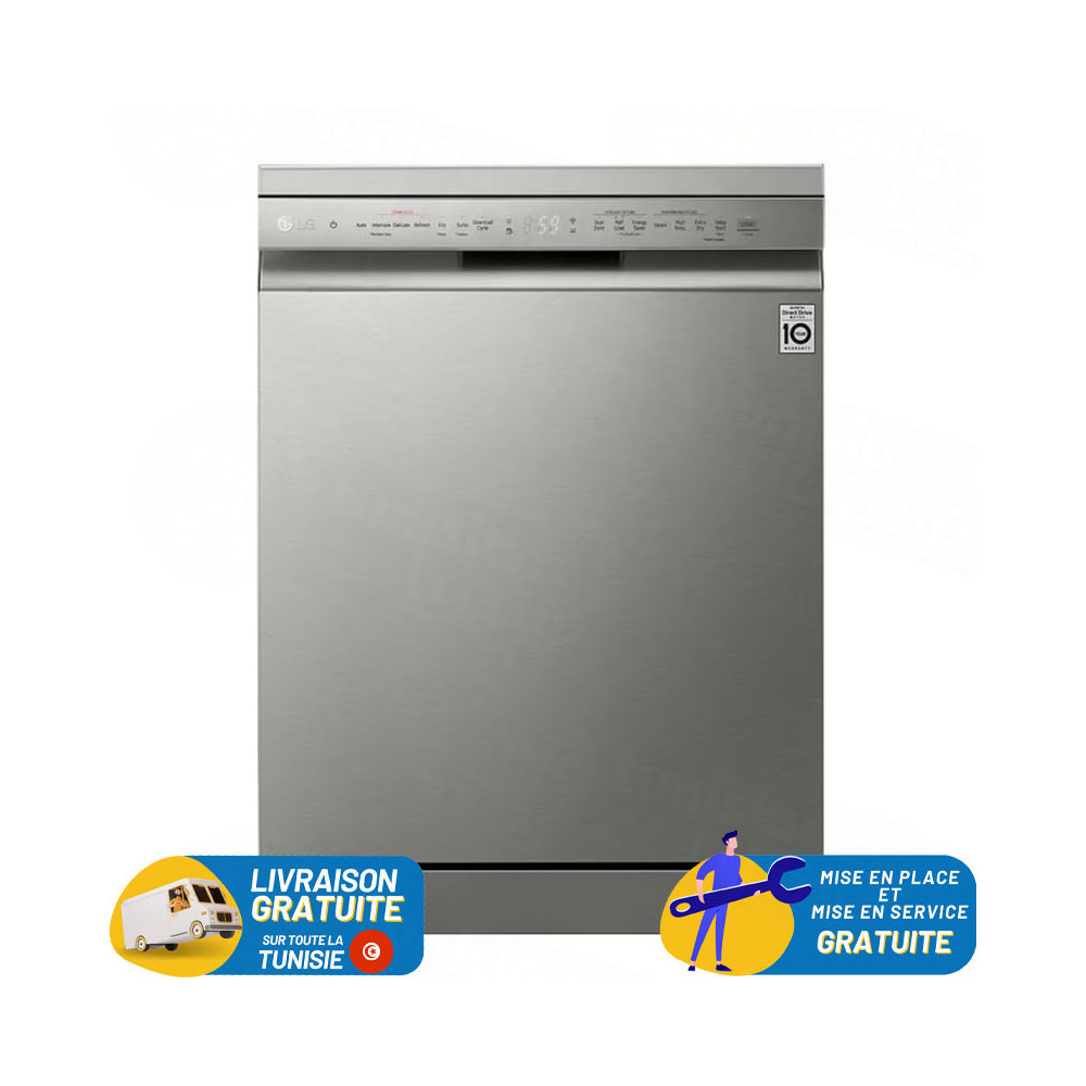 Lave Vaisselle SmartThinQ LG XD5 Steam 14 Couverts / DFC532FP / Inox