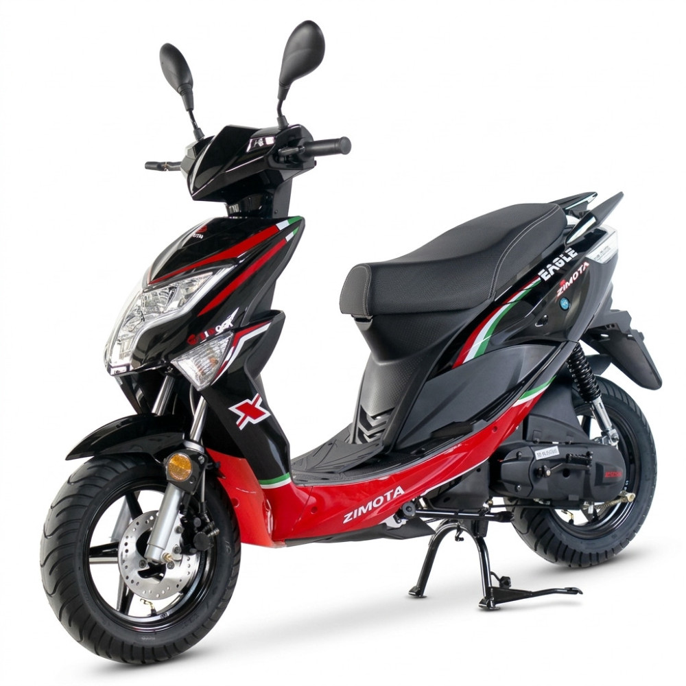 Scooter ZIMOTA EAGLE 49cc / Noir et Rouge