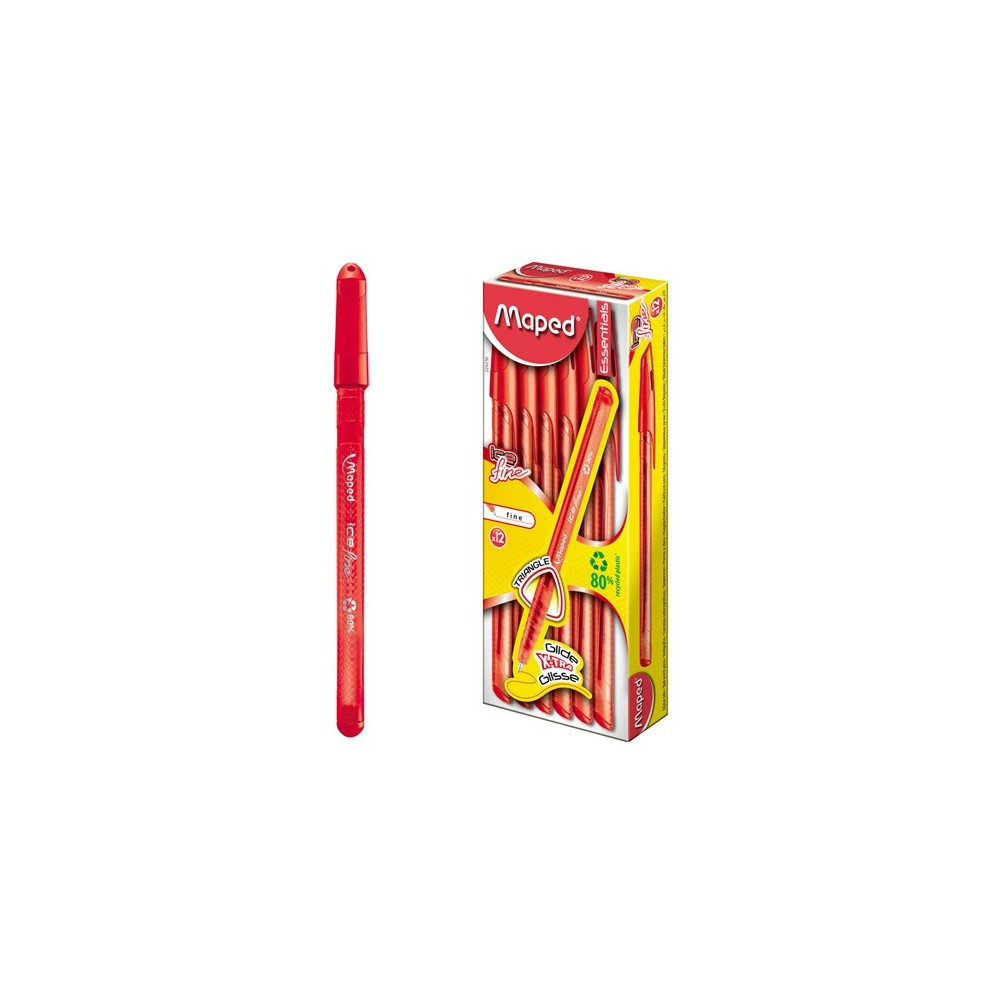 Stylo à Bille Maped Cap Green Ice Pointe Fine / Rouge