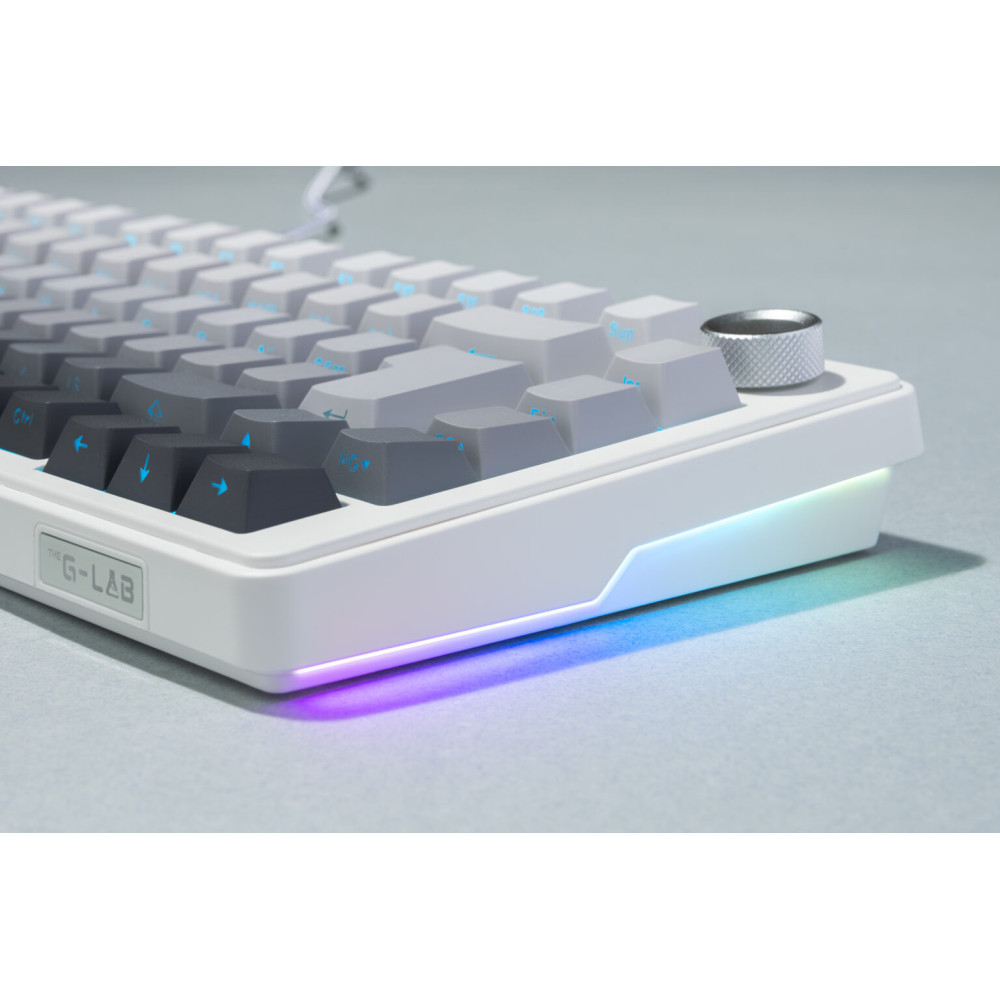 Clavier gaming FILAIRE MAGNETIQUE KEYZ ELITE 300 HE TKL Gravure Latérale / Blanc