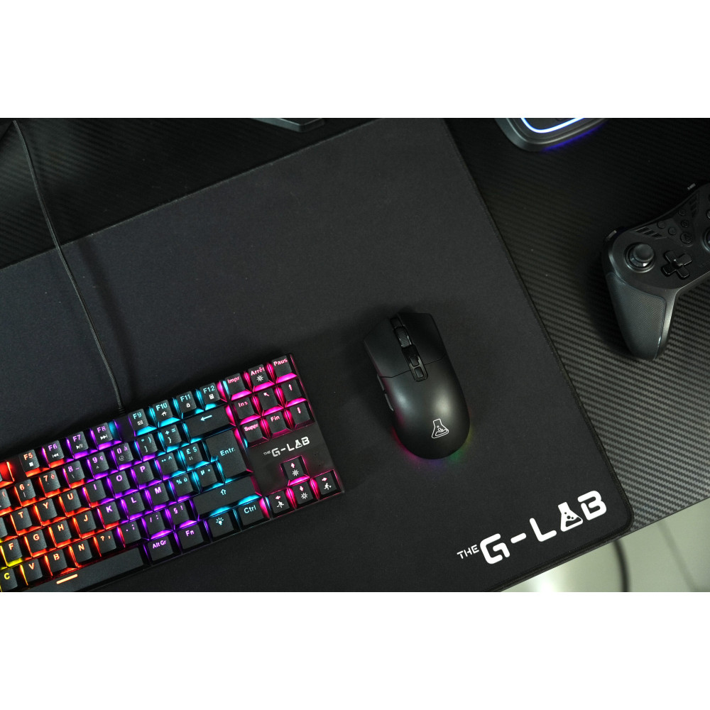 Souris Sans fil gamer The G-Lab Kult Silicium / RGB / 12800 DPI / Noir