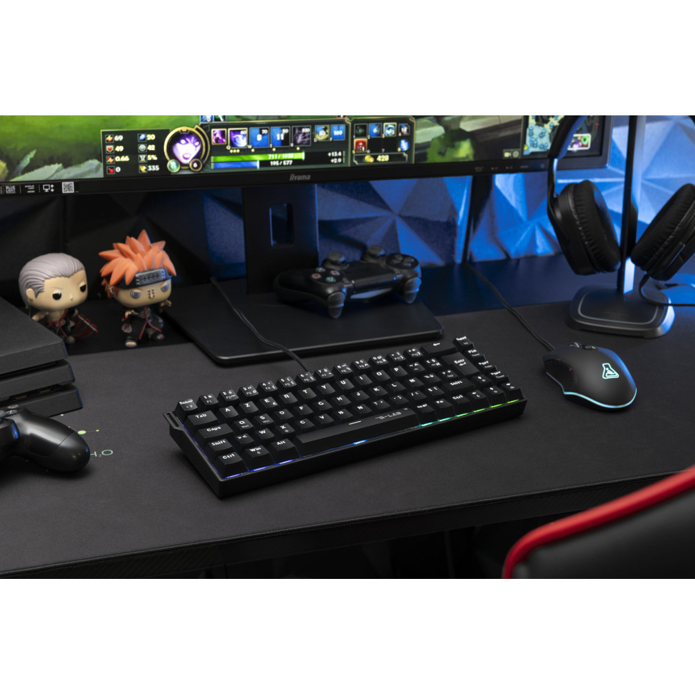 Clavier gaming Mecanique The G-Lab Keyz Titanium HE Magnétique / Noir