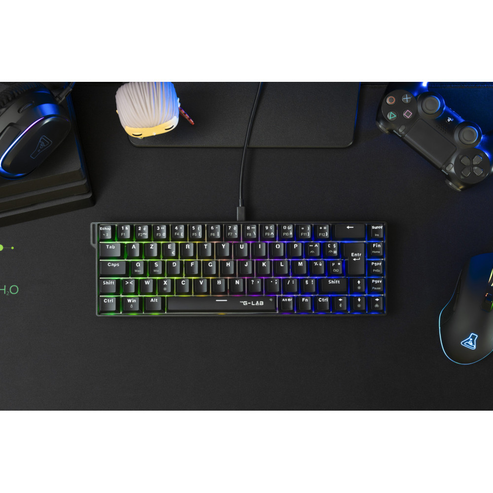 Clavier gaming Mecanique The G-Lab Keyz Titanium HE Magnétique / Noir