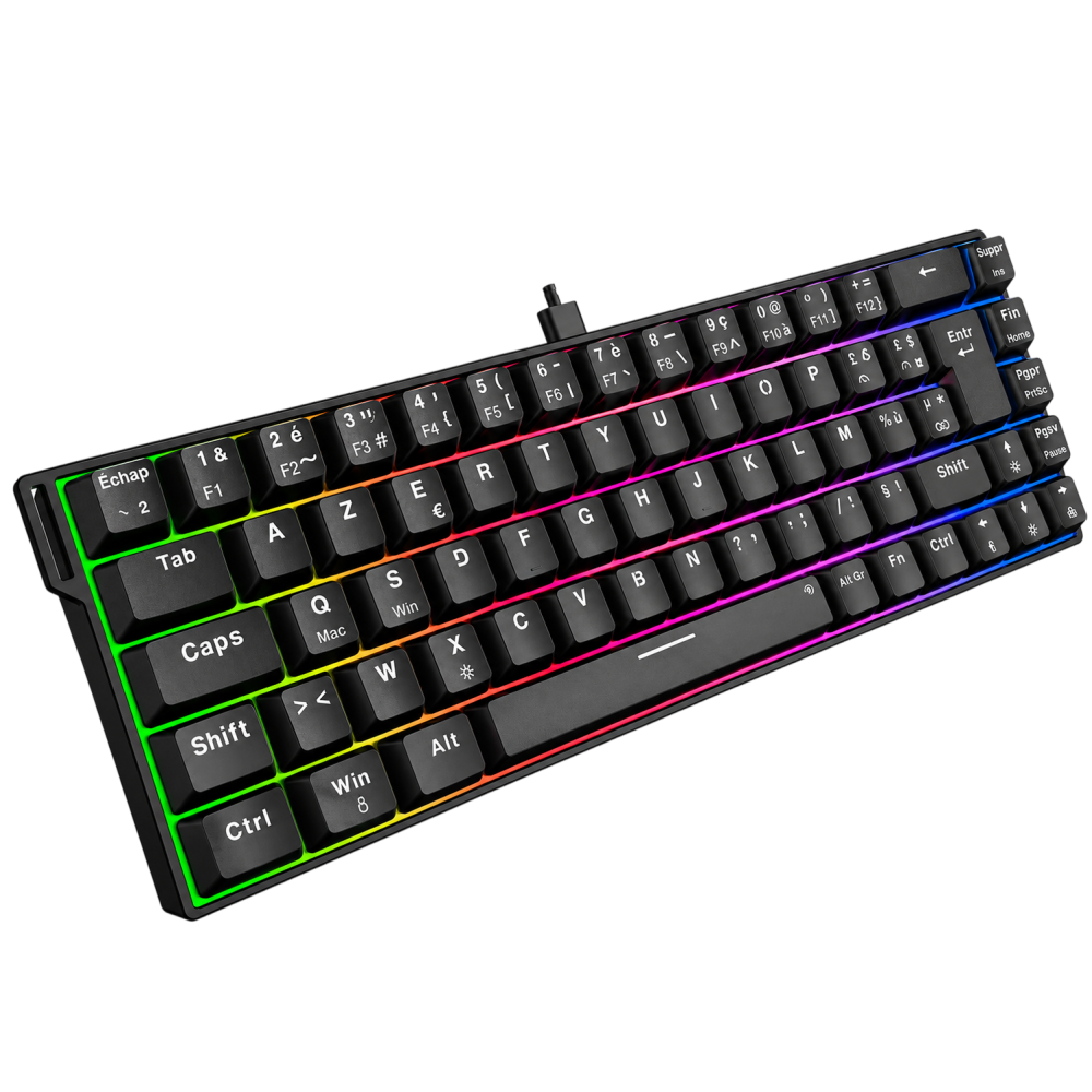 Clavier gaming Mecanique The G-Lab Keyz Titanium HE Magnétique / Noir
