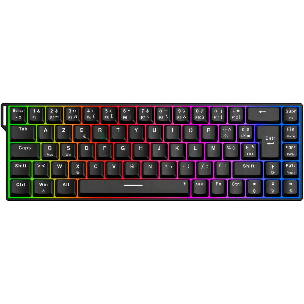 Clavier gaming Mecanique The G-Lab Keyz Titanium HE Magnétique / Noir