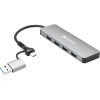 SANDBERG HUB USB-C/A | 4x USB 3.0 | Blanc
