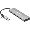 SANDBERG HUB USB-C/A | 4x USB 3.0 | Blanc