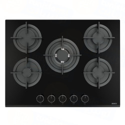 PLAQUE DE CUISSON INFINITY 5 Feux / 70CM / H7010P30B / Noir