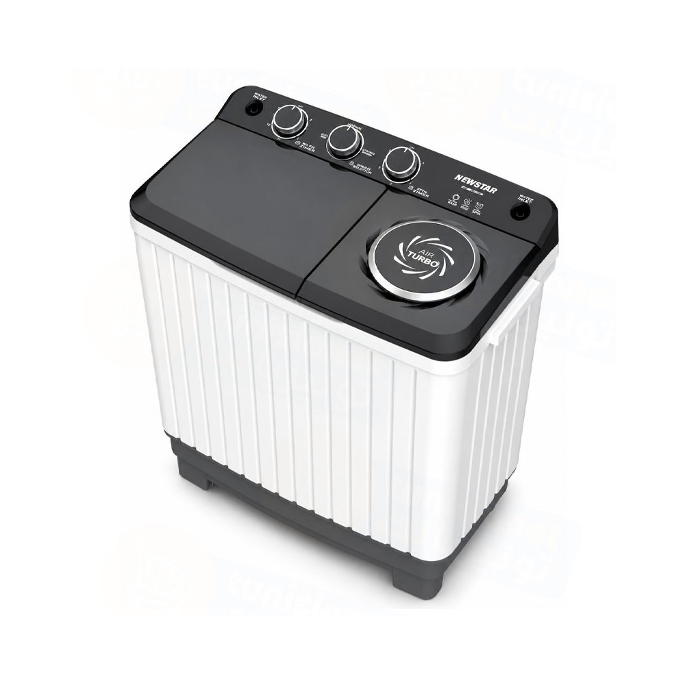 Lave Linge Semi Automatique  NEWSTAR 8Kg / DT080-110 / Noir