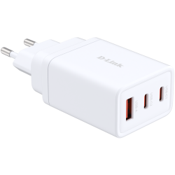 Chargeur D-LINK GaN 65W PD 3,0 Trois ports USB-C/USB-A / Blanc