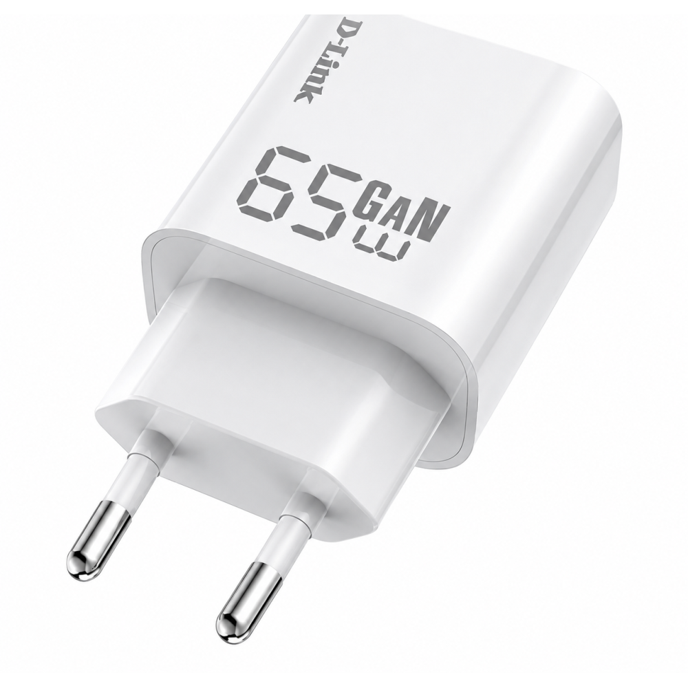 Chargeur D-LINK 65W  2x USB C / GaN 3 Technology over current / Blanc