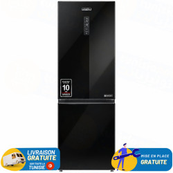Réfrigérateur NEWSTAR combiné INVERTER 347 Litres No Frost / NC3470BG / Noir avec afficheur