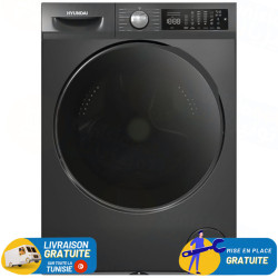 Machine à Laver Hyundai 10Kg INVERTER 1400 TR / Gris