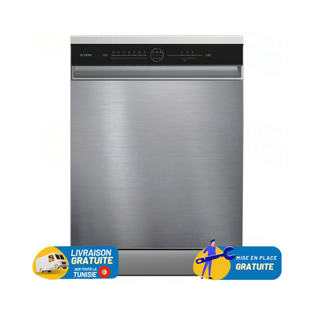 LAVE VAISSELLE Hyundai 12 COUVERTS POSE LIBRE INOX