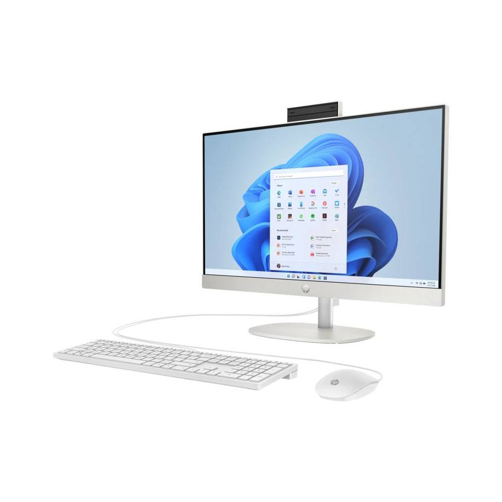PC de Bureau All In One  HP AI 24-cr2023nk / Ultra 5 225U / 16 Go DDR5 / 512 Go SSD / Blanc