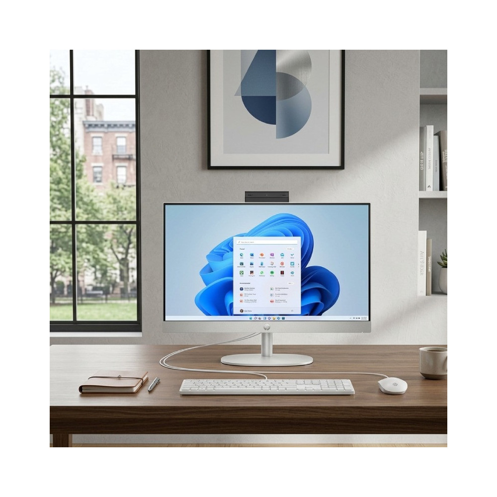 PC de Bureau All In One  HP AI 24-cr2023nk / Ultra 5 225U / 24 Go DDR5 / 512 Go SSD / Blanc