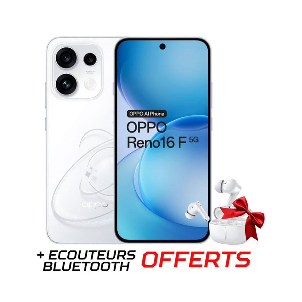 SMARTPHONE OPPO RENO 16F 5G | 16Go / 256Go | Blanc