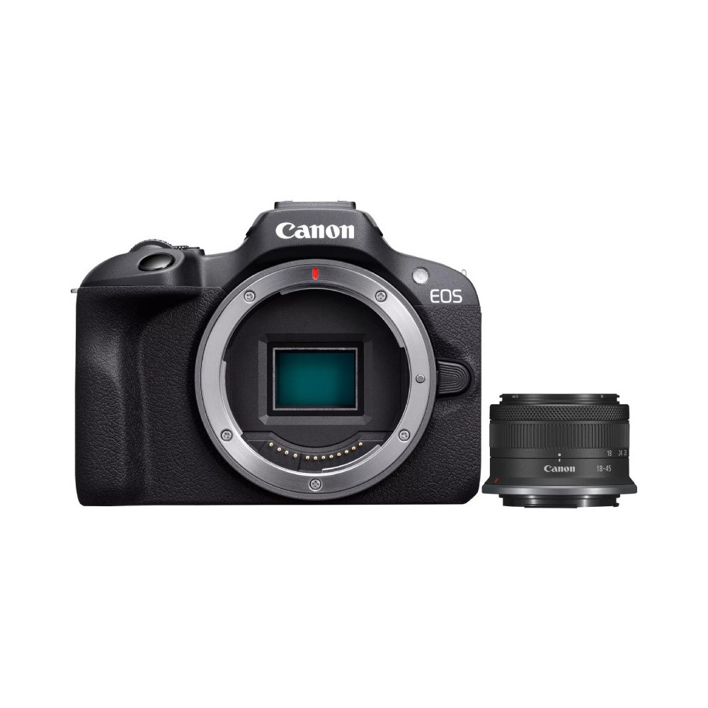 Appareil Photo Hybride Canon EOS R100 24.1 MP + Objectif RF-S 18-45 / Noir