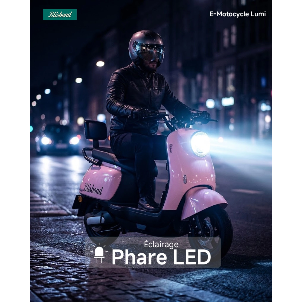 Scooter Electrique BLISBOND Lumi 1000W / Rose