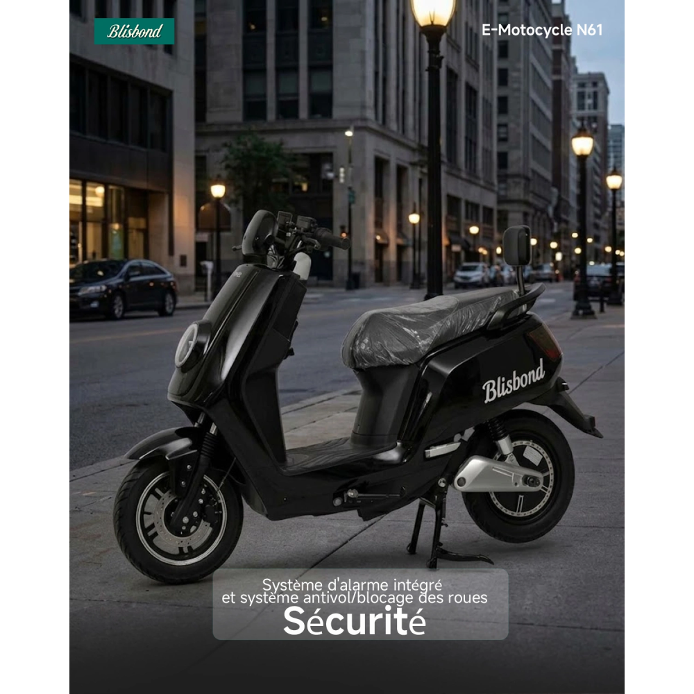 Scooter Electrique BLISBOND N61 1200W / Blanc