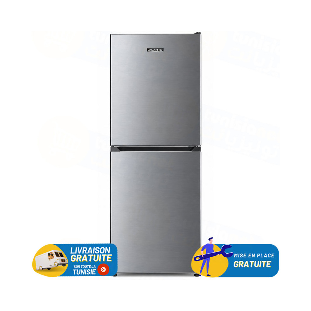 Réfrigérateur Combiné  NEWSTAR De Frost 250 Litres / DC3850LS / Silver