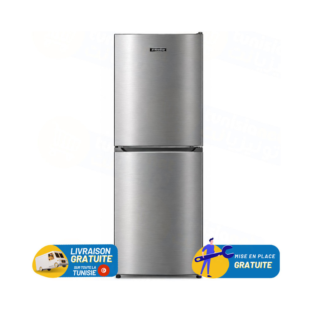 Réfrigérateur Combiné  NEWSTAR De Frost 250 Litres / DC3850X / INOX