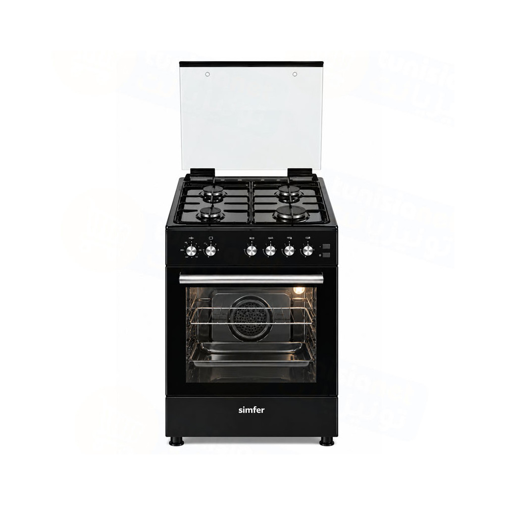 Cuisinière SIMFER 4 Feux / 60cm / F6455-SGGTB / Noir