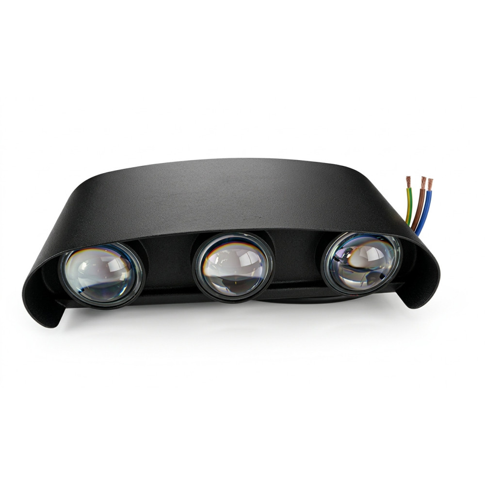 Applique Murale LED 6W / 3000K / IP54  / Noir