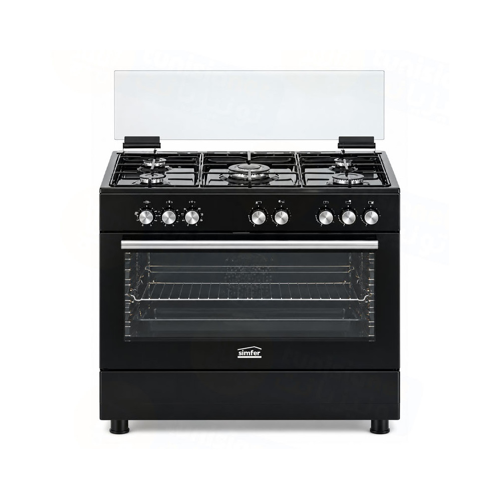 CUISINIÈRE SIMFER 5 FEUX / 90CM / TERMOCOUPLE / F9455-SGGTB / NOIR