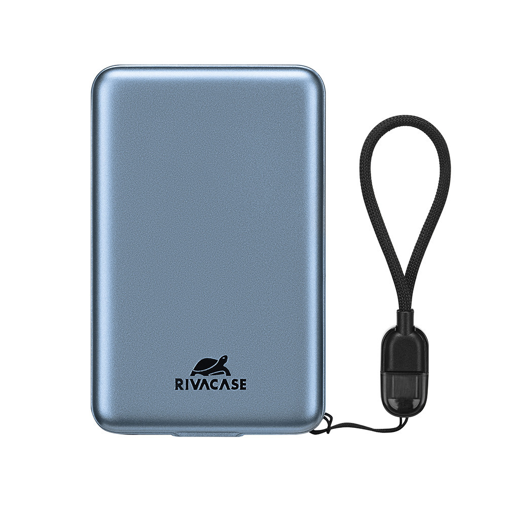 power Bank Magnetic RIVACASE VA2634 / 10000 Mah / 25W / Gris foncé
